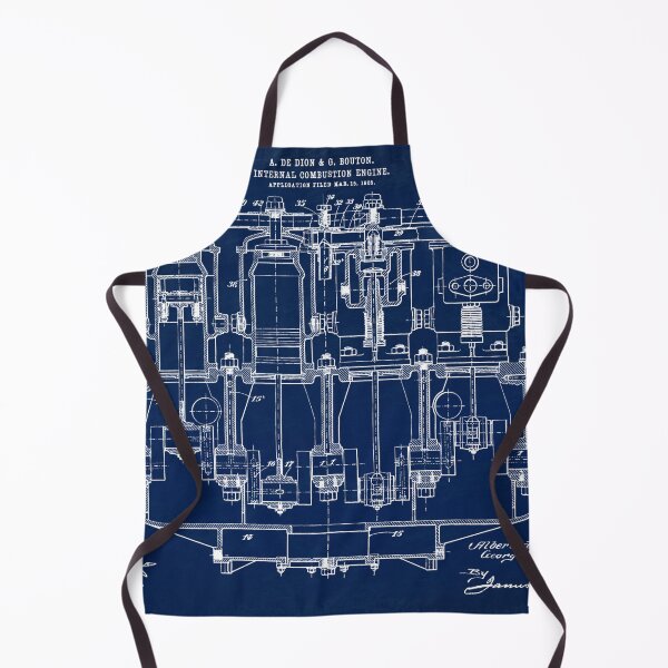 Item preview, De Dion 1908, Engine ,original patent drawing Slate Blue background designed and sold by QualitySolution.