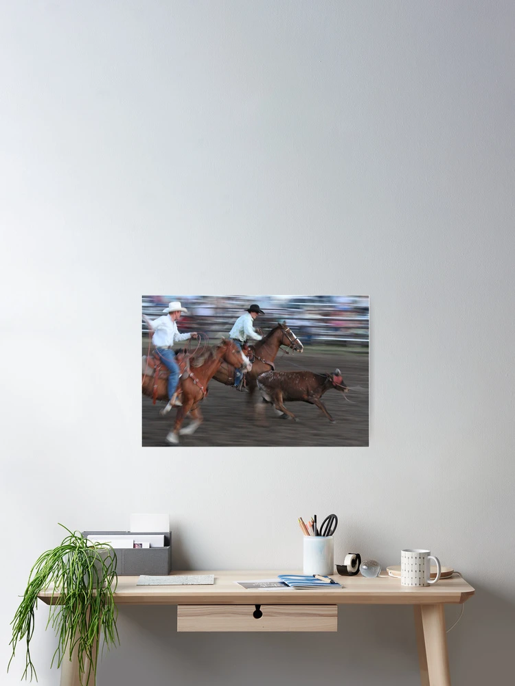 Thumbnail 2 of 3, Poster, Team Roping designed and sold by Rodeo-Photos.