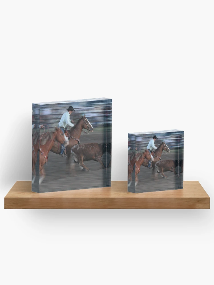Thumbnail 3 of 5, Acrylic Block, Team Roping designed and sold by Rodeo-Photos.