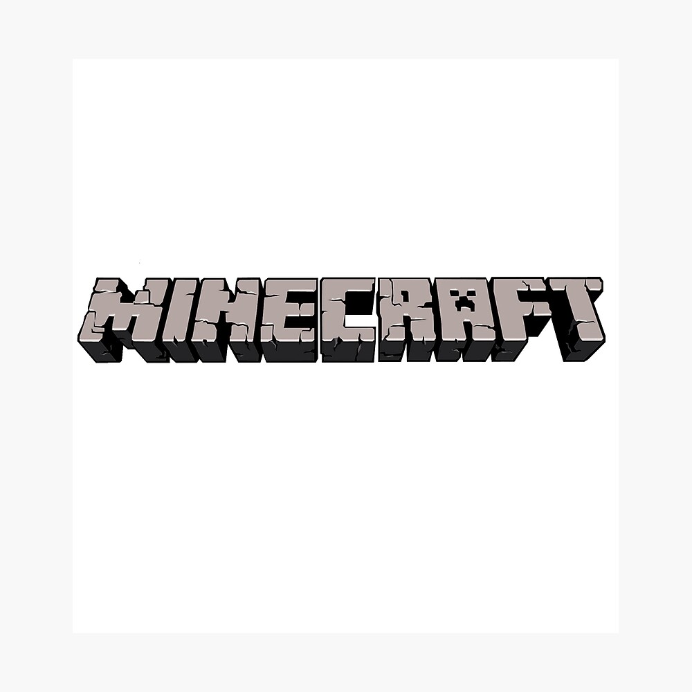 Minecraft Logo Poster For Sale By Allaboutgaming Redbubble