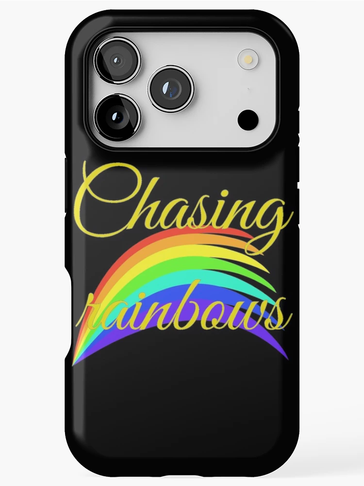 Thumbnail 1 of 4, iPhone Case, Chasing rainbows, pattern, quote. designed and sold by Rui Valverde.