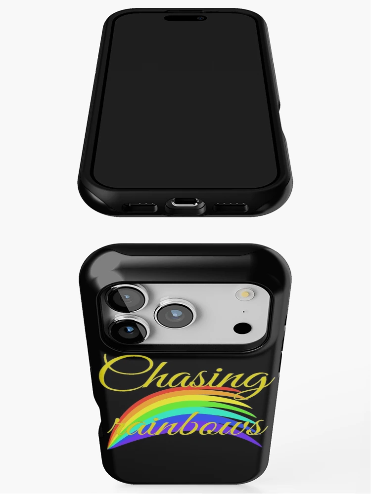 Thumbnail 3 of 4, iPhone Case, Chasing rainbows, pattern, quote. designed and sold by Rui Valverde.