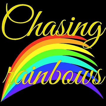 Artwork thumbnail, Chasing rainbows, pattern, quote. by Rui Valverde