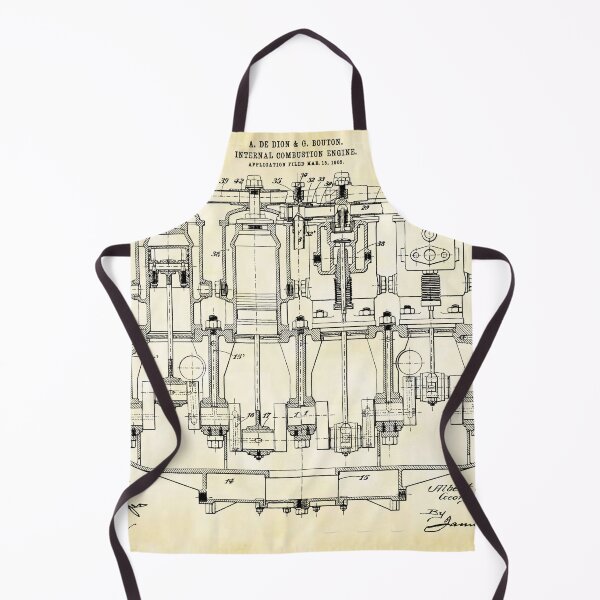 Item preview, De Dion 1908, Engine ,original patent drawing parchment background designed and sold by QualitySolution.