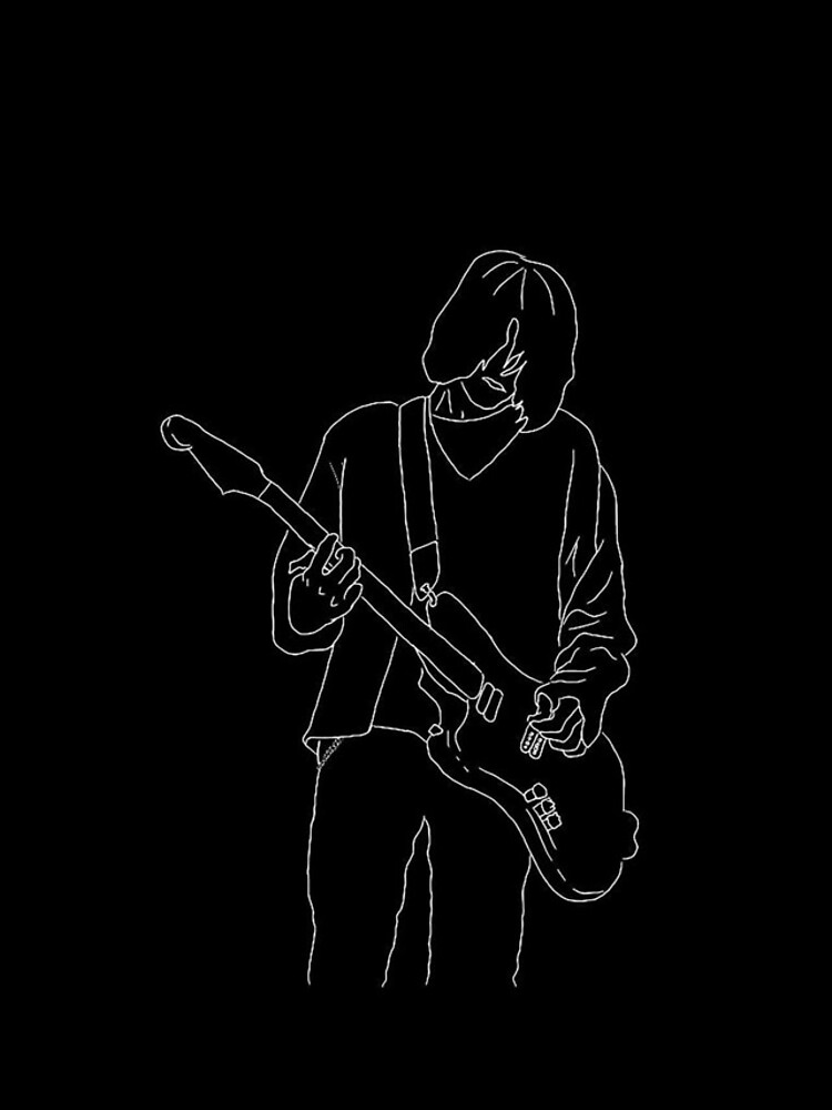 Disover Kurt Cobain Nirvana illustration- basic iPhone Case