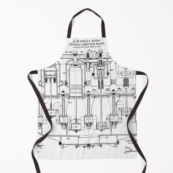 Item preview, De Dion 1908, Engine ,original patent drawing original white background designed and sold by QualitySolution.