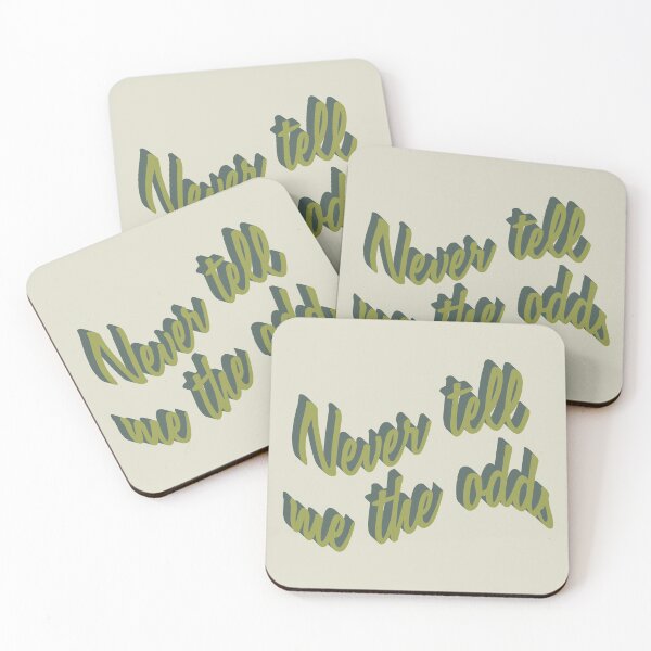 Item preview, 'Never tell me the odds' big inspirational quote in avocado green designed and sold by DunyaK.