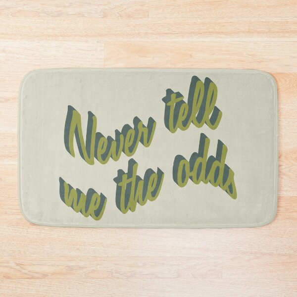 Item preview, 'Never tell me the odds' big inspirational quote in avocado green designed and sold by DunyaK.