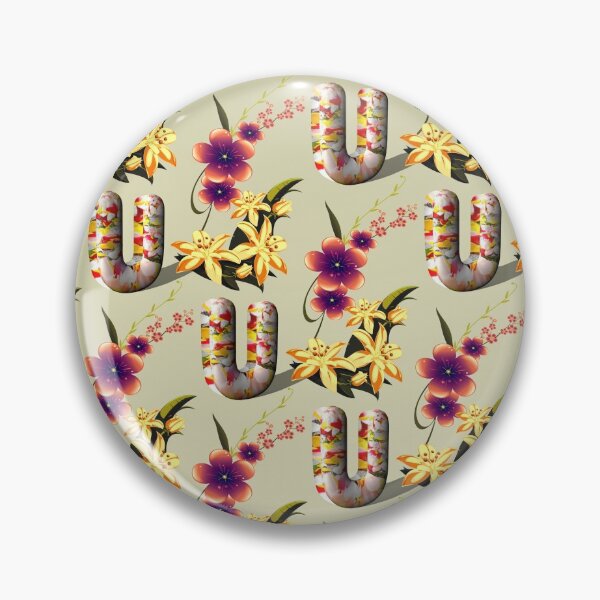 Item preview, Floral Letter U designed and sold by MoSaid.