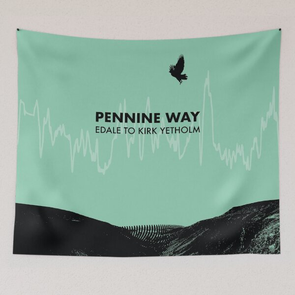 Item preview, The Pennine Way Elevation Art - Green designed and sold by PilgrimageShop.