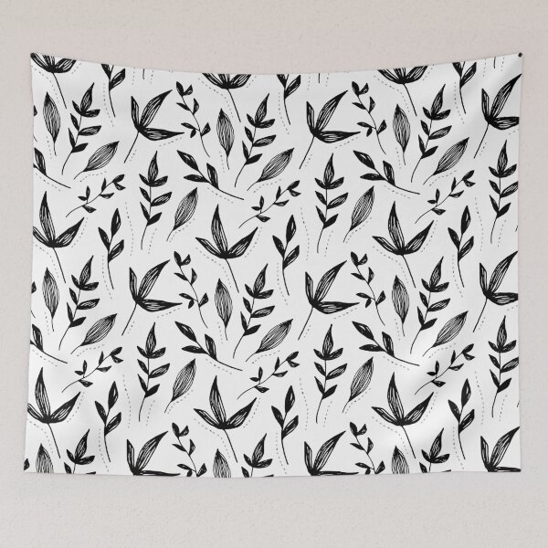 Item preview, Black and White Plant Artwork designed and sold by dicreates.
