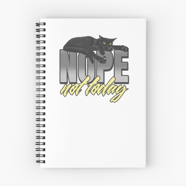 Item preview, Nope not Today sleepy black cat  designed and sold by auntfluffy.