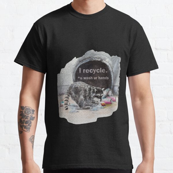 racoon recycler, aquarelle drawing Classic T-Shirt