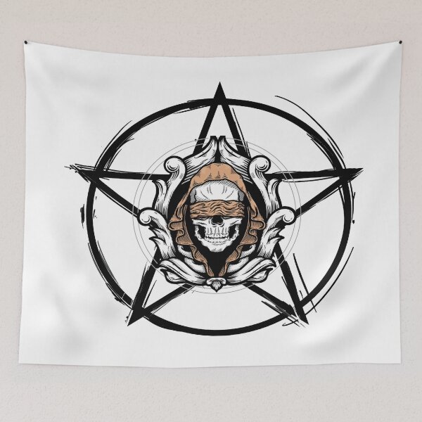 Item preview, arcane skull pentagram magic sigil occult designed and sold by Salkian.