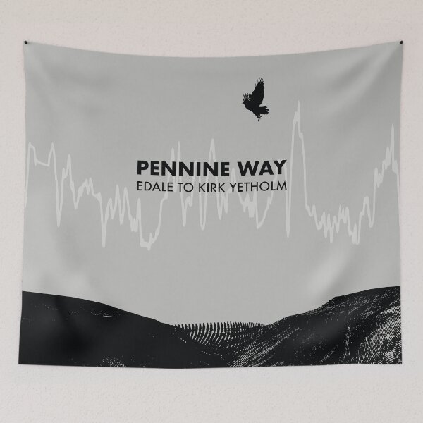 Item preview, The Pennine Way Elevation Art - Grey designed and sold by PilgrimageShop.