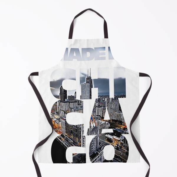 Item preview, Made in Chicago United States skyline typography mask frame designed and sold by codepuns.