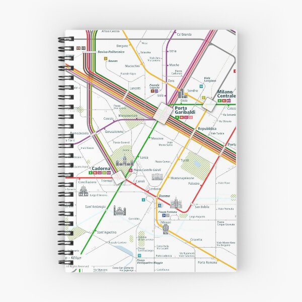 Item preview, Milan City Rail Map Square designed and sold by AnsgarVollmer.