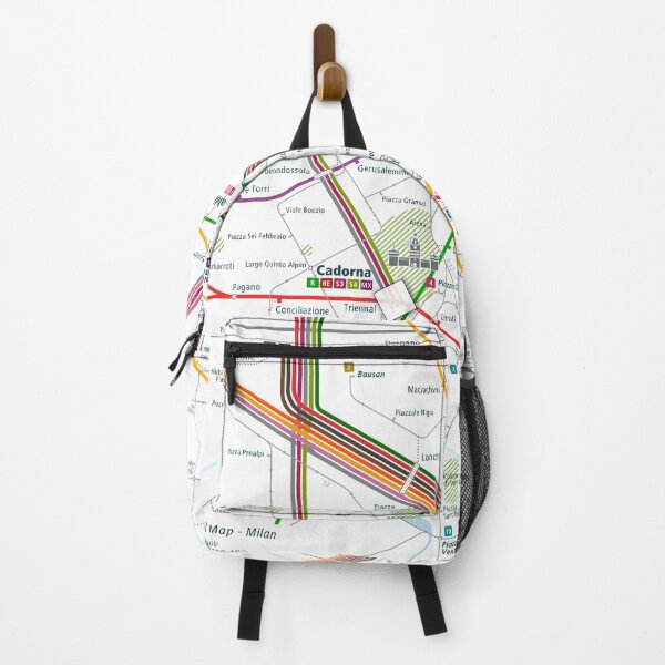 Item preview, Milan City Rail Map Square designed and sold by AnsgarVollmer.