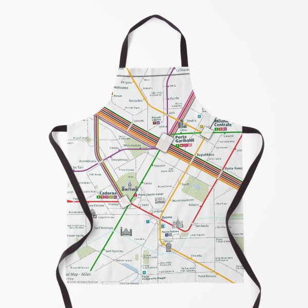 Item preview, Milan City Rail Map Square designed and sold by AnsgarVollmer.