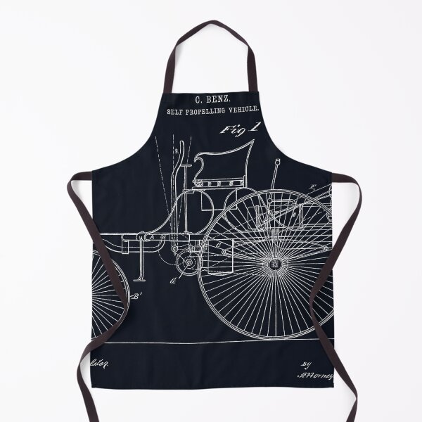 Item preview, Benz 1888 self propelling vehicle, original patent drawing marbled black background designed and sold by QualitySolution.