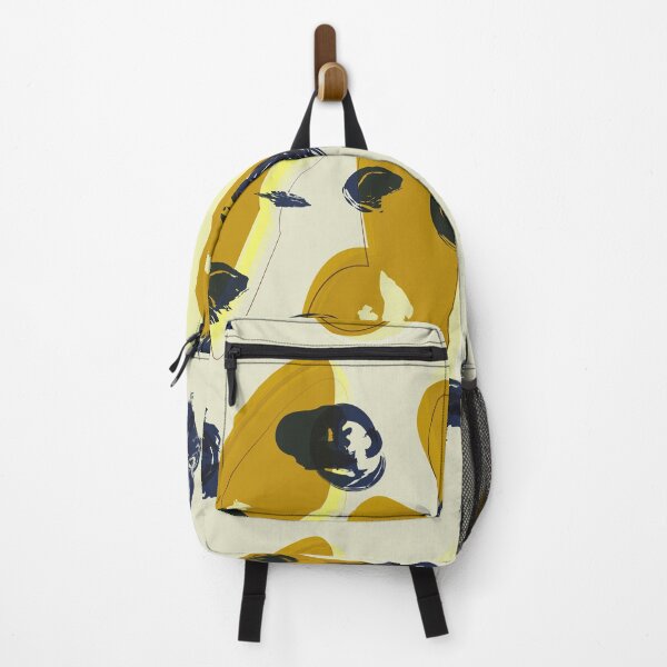 Item preview, Dark blue and mustard yellow graphic pattern designed and sold by DunyaK.