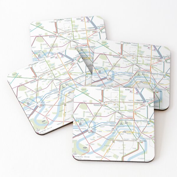 Item preview, Moscow City Rail Map Square designed and sold by AnsgarVollmer.