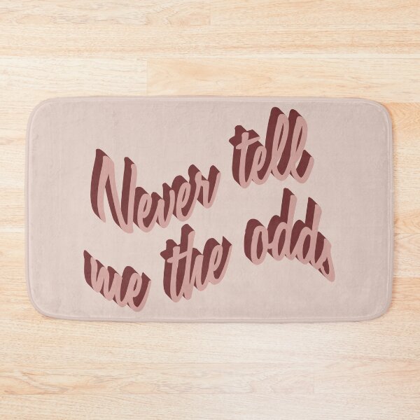 Item preview, 'Never tell me the odds' big inspirational quote in coral pink designed and sold by DunyaK.