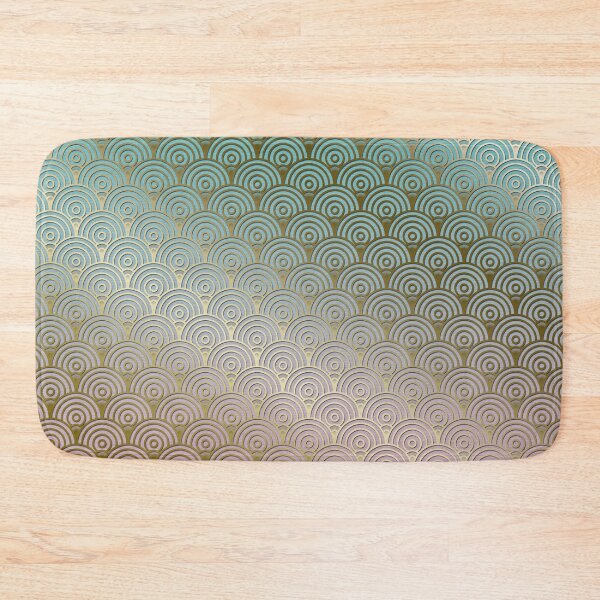 Item preview, Golden 3D Japanese Seigaiha Pattern designed and sold by Diana377.
