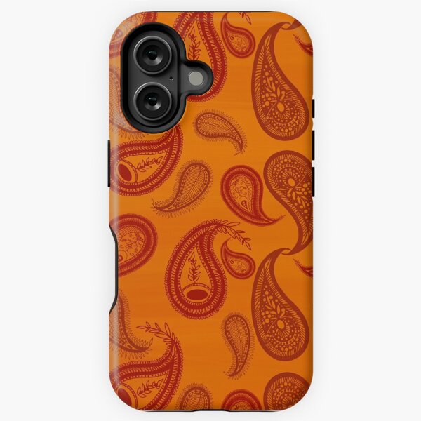 indien design orange Coque antichoc iPhone