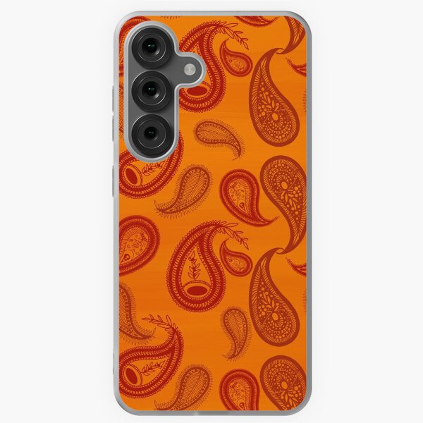 indien design orange Coque souple Samsung Galaxy