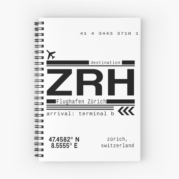 Artikelvorschau, ZRH Zürich Flughafen Rufzeichen Drucken entworfen und verkauft von Leah Biernacki.