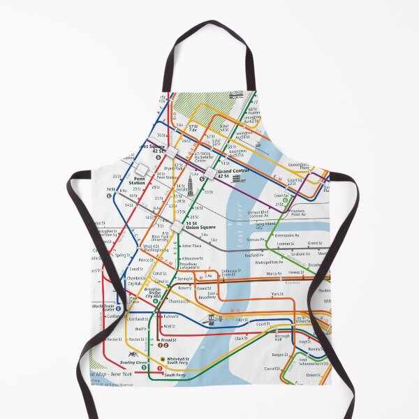 Item preview, New York City Rail Map Square designed and sold by AnsgarVollmer.