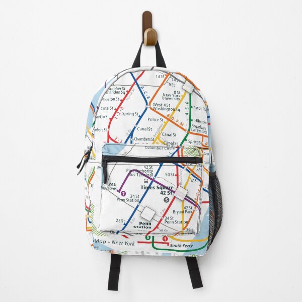Item preview, New York City Rail Map Square designed and sold by AnsgarVollmer.