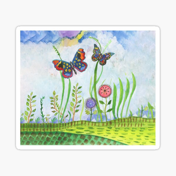 Butterfly Garden Sticker