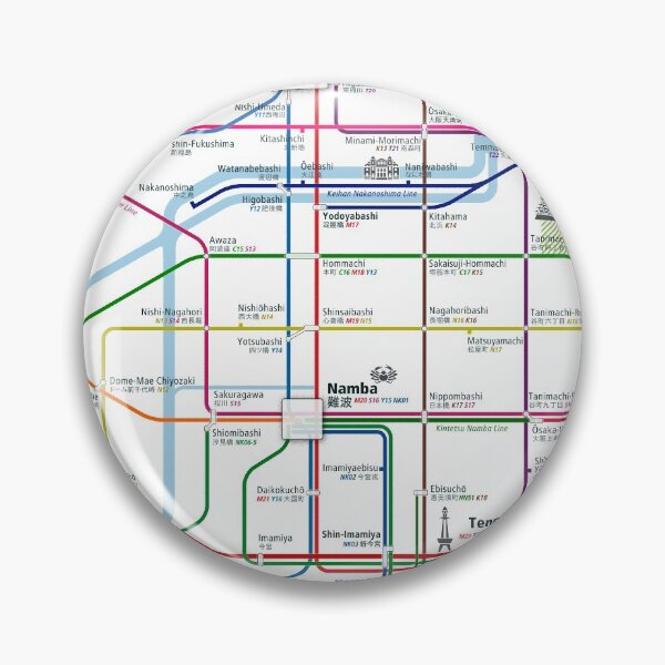 Item preview,   Osaka City Rail Map Square designed and sold by AnsgarVollmer.
