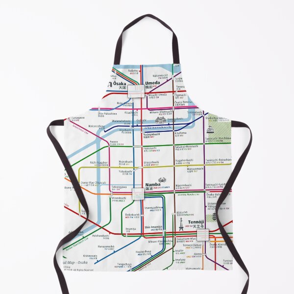 Item preview, Osaka City Rail Map Square designed and sold by AnsgarVollmer.