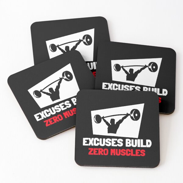 Item preview, Excuses Don't Built Muscles - Workout Motivation  designed and sold by Sansmalice.