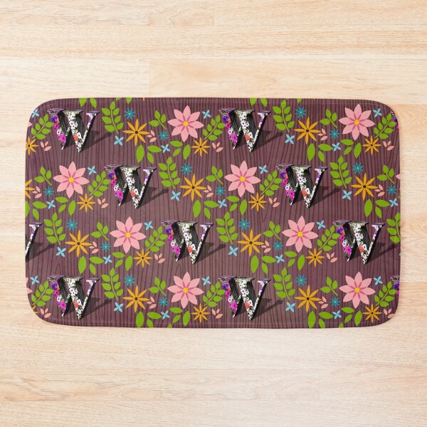 Item preview, Pattern of Flowers and Letter W designed and sold by MoSaid.