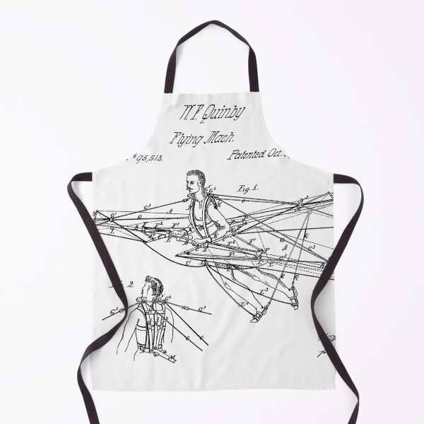 Item preview, Man Power 1869 Flying Machine, original patent drawing white background designed and sold by QualitySolution.