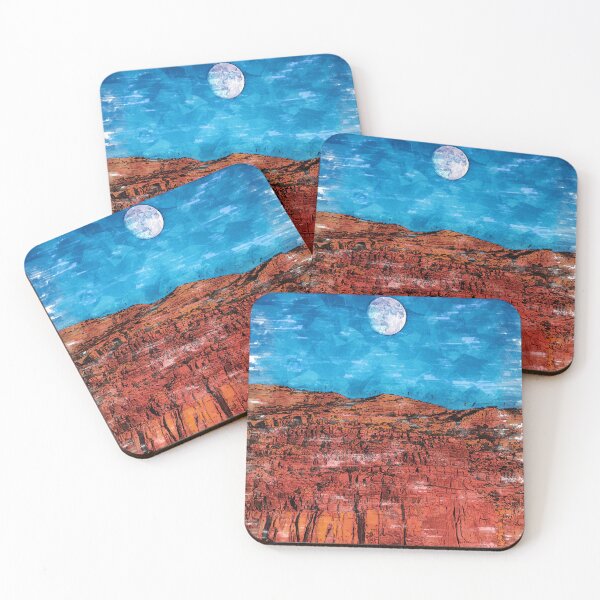 Item preview, Full Moon Over The Red Mountain Range. For Moon Lovers. designed and sold by ColortrixArt.