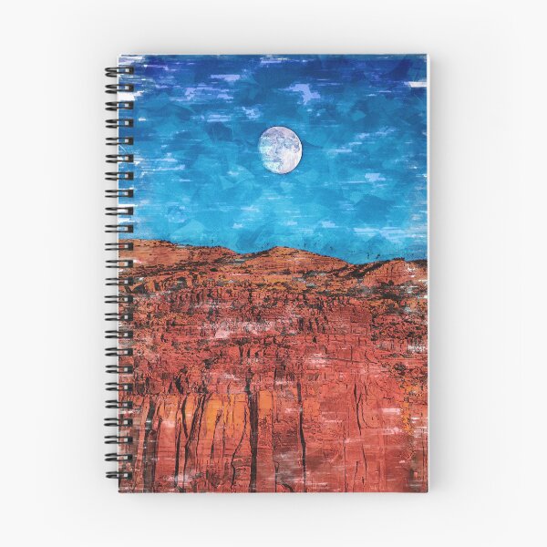 Item preview, Full Moon Over The Red Mountain Range. For Moon Lovers. designed and sold by ColortrixArt.