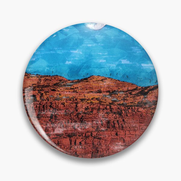 Item preview, Full Moon Over The Red Mountain Range. For Moon Lovers. designed and sold by ColortrixArt.