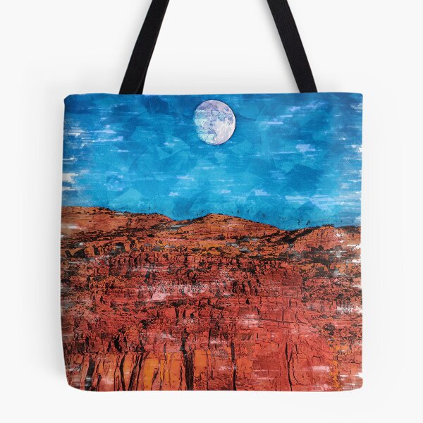 Item preview, Full Moon Over The Red Mountain Range. For Moon Lovers. designed and sold by ColortrixArt.