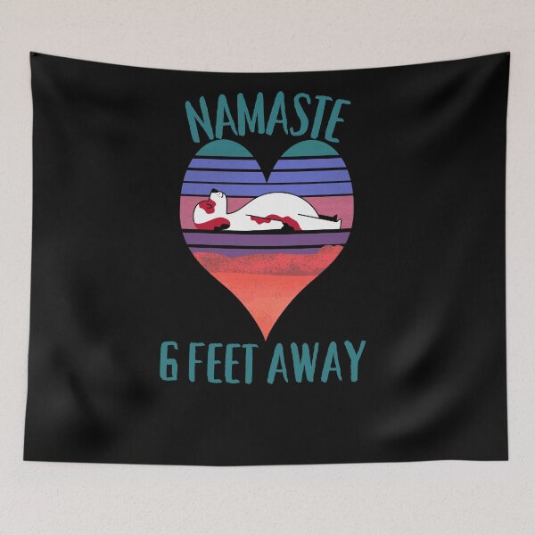 Item preview, Copy of Namaste 6 Feet Away Funny Vintage Yoga Gift For Yoga And Dog Lover  designed and sold by arteesy.