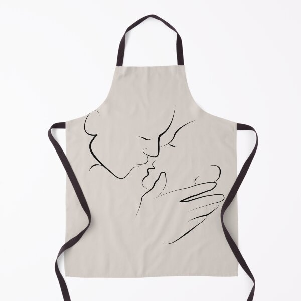 Item preview, A Couple Kissing Line Art Illustration On White designed and sold by 4U2NV-LDN.