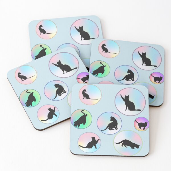 Item preview, Cat Bubbles on Baby Blue designed and sold by MoodyCarp.
