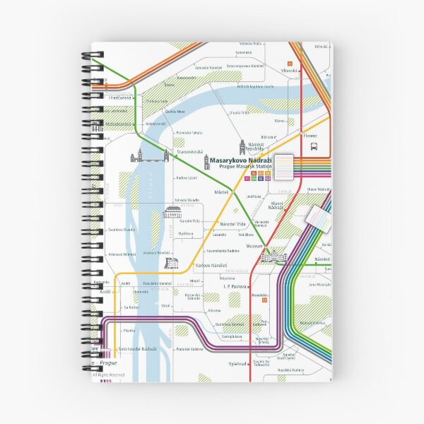 Item preview,  Prague City Rail Map Square designed and sold by AnsgarVollmer.