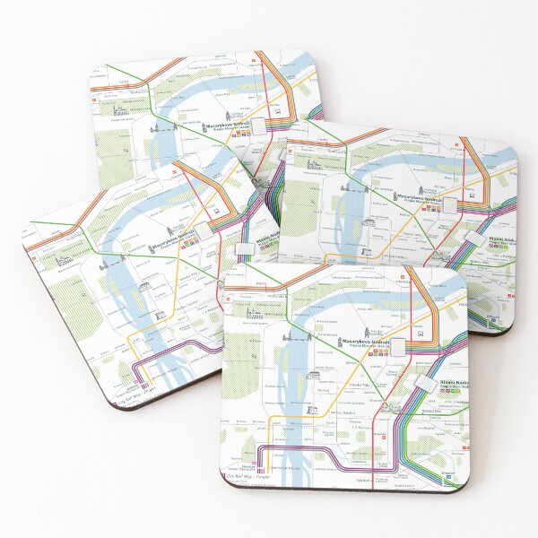Item preview,  Prague City Rail Map Square designed and sold by AnsgarVollmer.