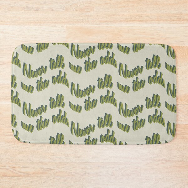 Item preview, 'Never tell me the odds' small inspirational quote in avocado green designed and sold by DunyaK.