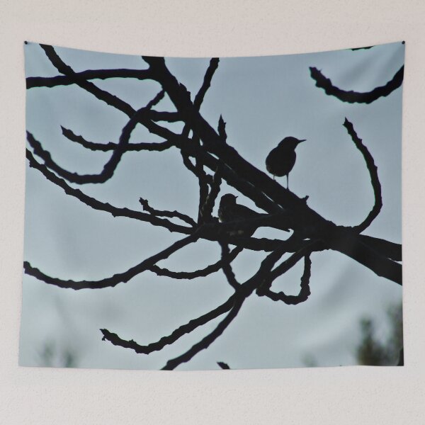 Item preview, Sparrows Silhouette Birds Tree Bare Branches  designed and sold by Anna Lemos.